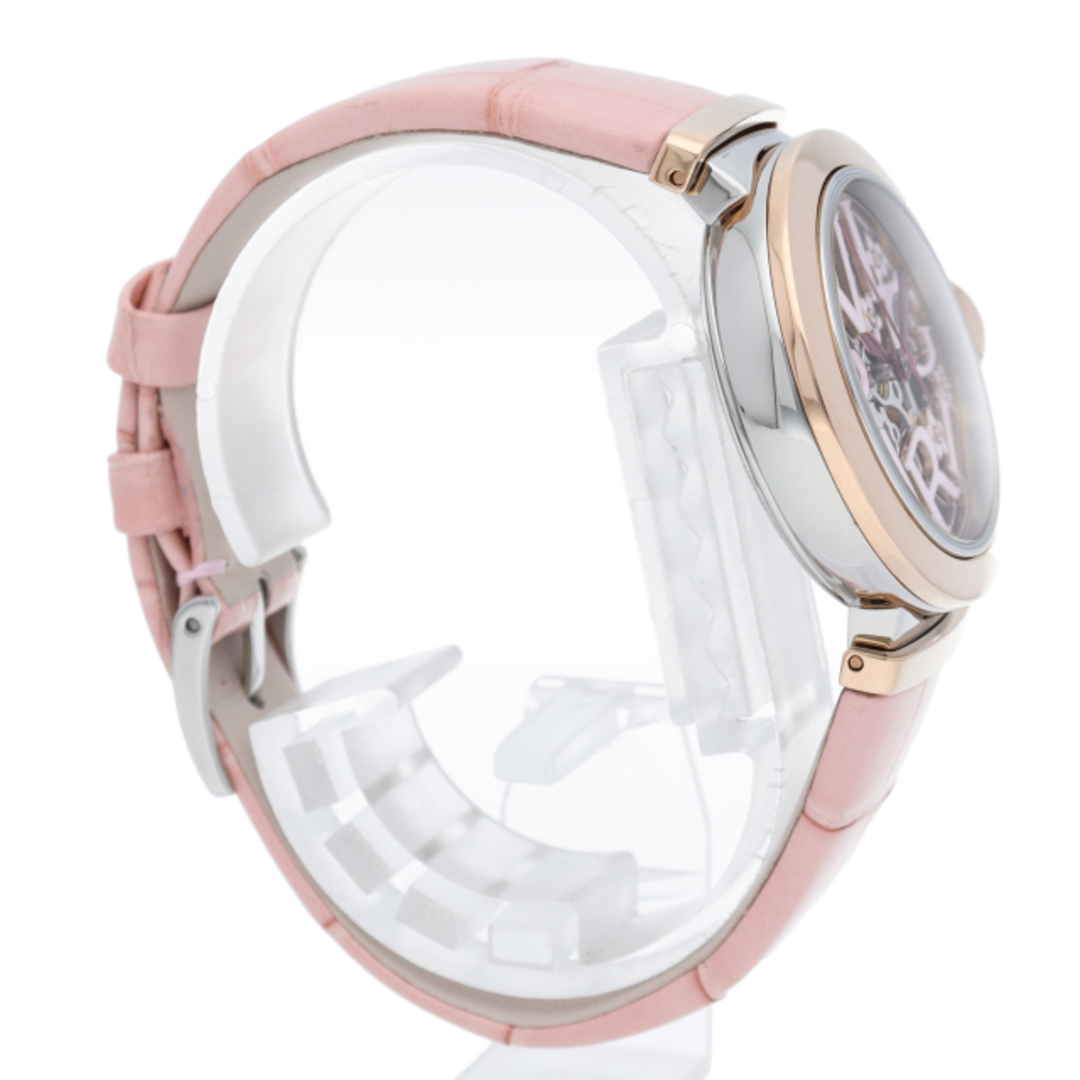 ブルガリ ルチェア スケルトン オートマチック 33mm 桜 日本限定100本 LUP33SG(103108) 箱 保証書 K18PG/SS/革 レディース時計 スケルトン 美品 【中古】