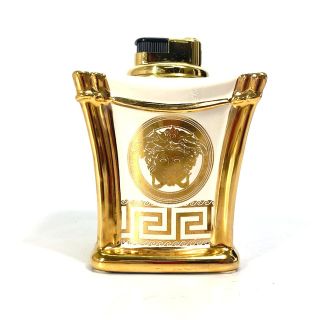 ヴェルサーチ VERSACE ahura メデューサ インテリア 卓上ライター ライター 陶器 ゴールド