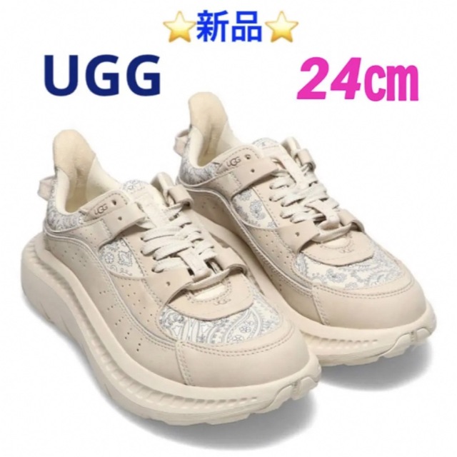 UGG スニーカー CA805 V2 (BEIGE/BANDANA) 24㎝ - スニーカー