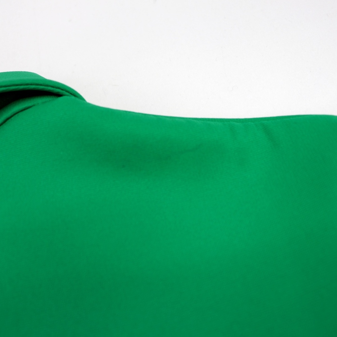 美品 プラダ ラバーロゴポロシャツ レディース 緑 白 ネイビー 42 ハーフジップ ボンディング PRADA