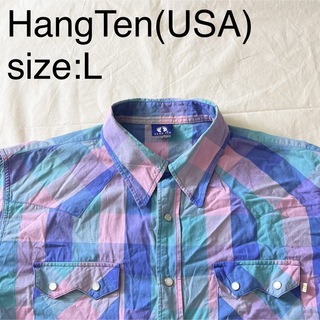 ハンテン(HANG TEN)のHangTen(USA)ビンテージコットンウエスタンチェックシャツ(シャツ)