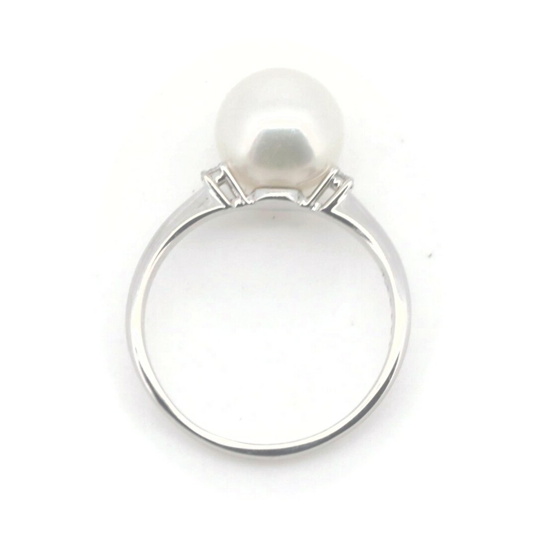 TASAKI(タサキ)のタサキ パール ダイヤモンド リング 12号 9.0ミリ 0.03ct K18WG(18金 ホワイトゴールド) レディースのアクセサリー(リング(指輪))の商品写真