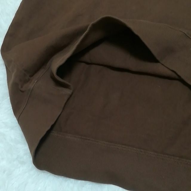 GU(ジーユー)のGU　半袖Tパーカー　ブラウン　Mサイズ　コットン100%　メンズ ✓1707 メンズのトップス(Tシャツ/カットソー(七分/長袖))の商品写真