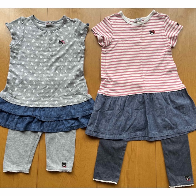 DOUBLE.B(ダブルビー)のダブルビー　チュニック セット　110 キッズ/ベビー/マタニティのキッズ服女の子用(90cm~)(ワンピース)の商品写真