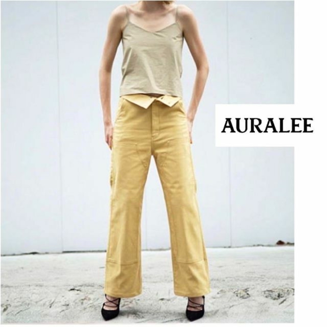 AURALEE オーラリー✨ダック ハイウエストペインターパンツ イエロー S