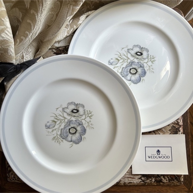 WEDGWOOD - 英国製 黒壺 新品 WEDGWOOD【GLEN MIST】ディナープレート