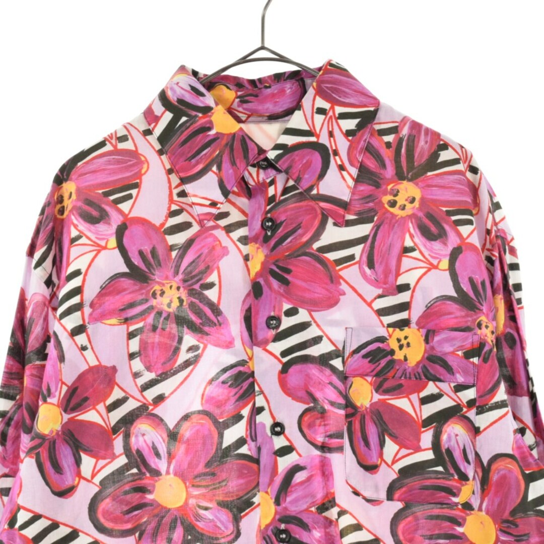 MARNI マルニ 21SS フラワー総柄シャツ ピンク CUMU0212A0 S53934 長袖