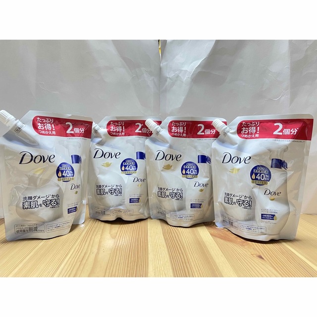 Dove（Unilever）(ダヴ)のダヴ ビューティモイスチャー クリーミー泡洗顔料  つめかえ用 280ml 4個 コスメ/美容のスキンケア/基礎化粧品(洗顔料)の商品写真