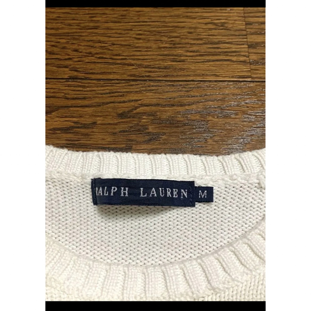 Ralph Lauren(ラルフローレン)の【希少 クリームホワイト】 ラルフローレン 半袖 ニット サマーニット 1244 レディースのトップス(ニット/セーター)の商品写真