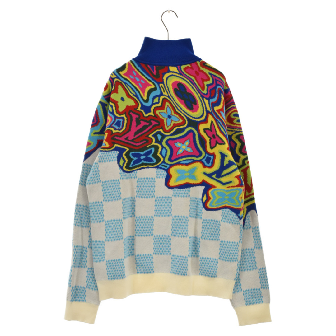 LOUIS VUITTON ルイヴィトン 21SS Distorted Monogram And Damier Half-Zip 1A8P4O  ディストーテッドモノグラムアンドダミエハーフジップニットセーター 長袖