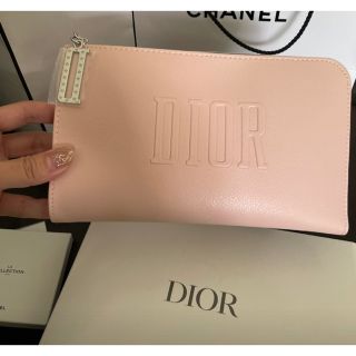 クリスチャンディオール(Christian Dior)の箱付き 新品　Dior ディオール 正規品　ポーチ ノベルティ 　ピンクベージュ(ポーチ)