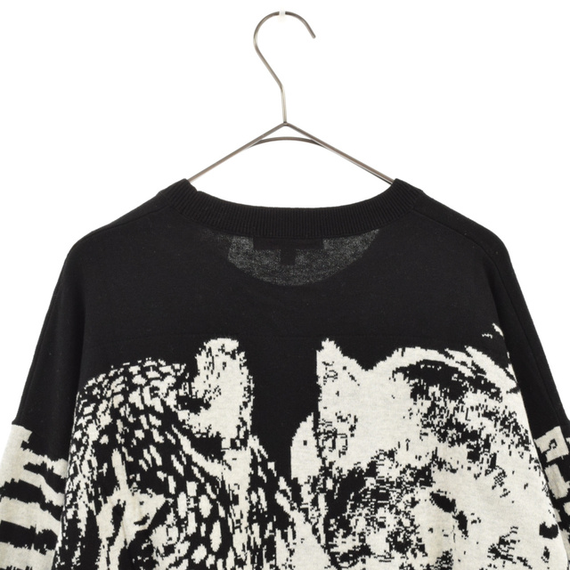 SUPREME シュプリーム 23SS Big Cats Jacquard L/S Top ビッグキャッツジャガードロングスリーブコットンニット セーター ブラック