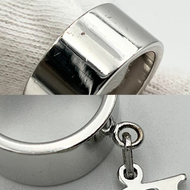 【14号】ディオール レディース 指輪 リング DIOR ロゴ シルバー色
