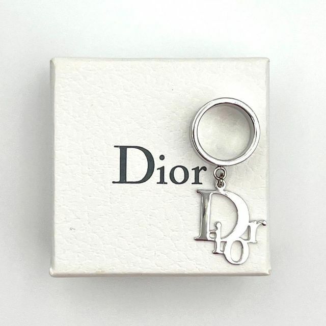 【14号】ディオール　レディース　指輪　リング　DIOR　ロゴ　シルバー色 9