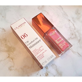 クラランス(CLARINS)の新品未開封＊クラランス コンフォートリップオイル シマー 06 ポップコーラル(リップグロス)