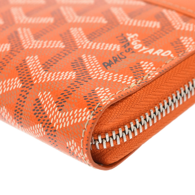 GOYARD ゴヤール MATIGNON マティニヨンGM ラウンドファスナー 長財布 オレンジ レザー