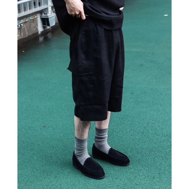 COMOLI 23SS カナパカーゴショーツ BLACK size2