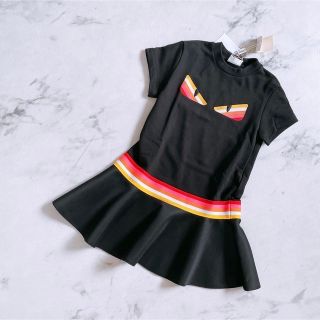 FENDI KIDS☆フェンディバッグプリントコットンドレス 春夏21 10歳用