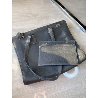 HERMES エルメス カバ40 ネイビー トートバッグ ヴィンテージ