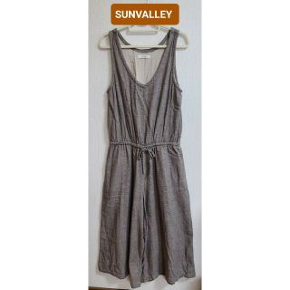 サンバレー(SUNVALLEY)の《SUNVALLEY ・サンバレー》千鳥格子 Wガーゼ サロペットパンツ(オールインワン)