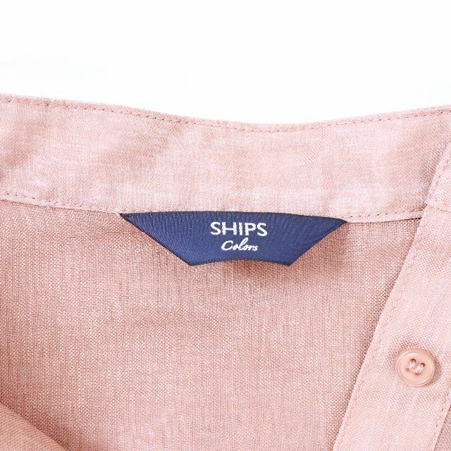 SHIPS(シップス)のSHIPS COLORS シアーシャツ　ブラウン　FREE　シップス　美品 FR レディースのトップス(シャツ/ブラウス(長袖/七分))の商品写真