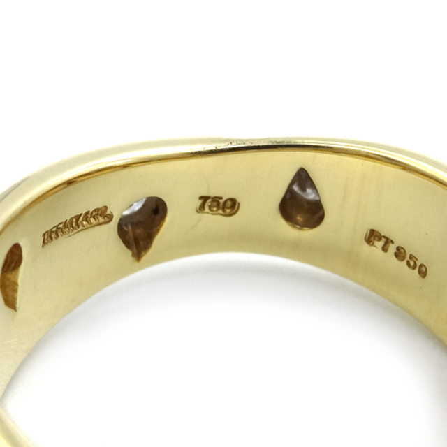 Tiffany & Co.(ティファニー)のティファニー ドッツツイスト ダイヤ リング K18 イエローゴールド Pt950 指輪 約12.5号 ジュエリー Tiffany＆Co.  レディースのアクセサリー(リング(指輪))の商品写真