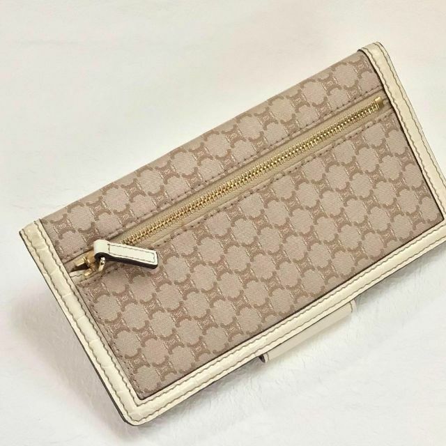 【希少・美品】セリーヌ CELINE 長財布 美品 人気 マカダム ベージュ