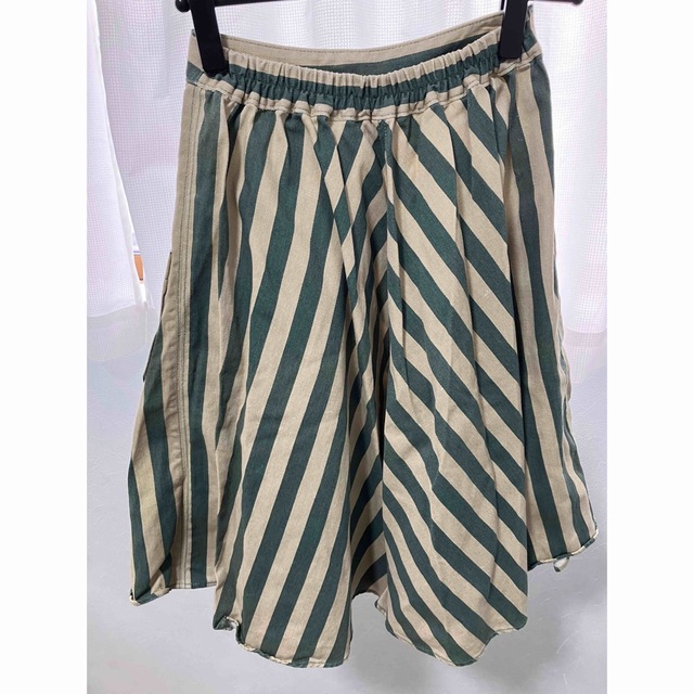 POU DOU DOU(プードゥドゥ)のダブルポケット　ミディアム　スカート　ボーダー レディースのスカート(ひざ丈スカート)の商品写真