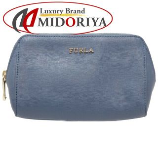 フルラ(Furla)のフルラ Furla ミニポーチ ポーチ レザー ブルー / 083552【中古】(ポーチ)