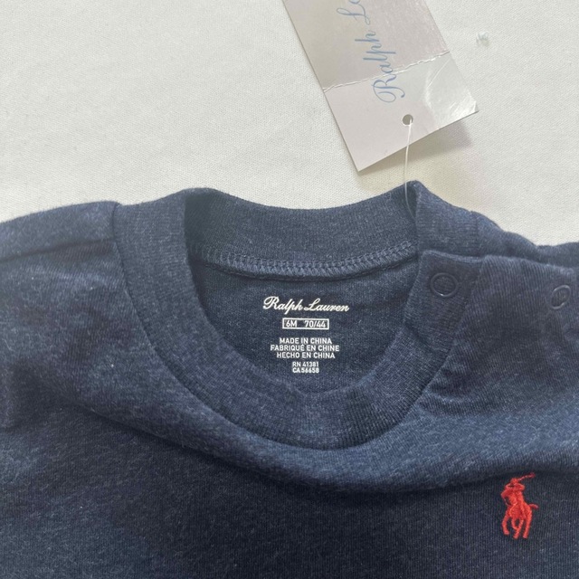 Ralph Lauren(ラルフローレン)の専用ラルフローレンベビー新品タグ付き　半袖マーク付きTシャツ キッズ/ベビー/マタニティのベビー服(~85cm)(Ｔシャツ)の商品写真