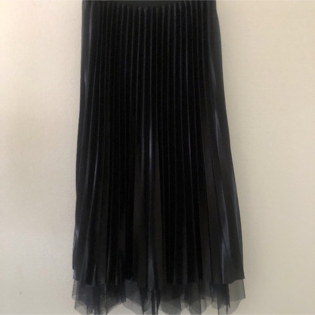 BLACKプリーツスカート レディースのスカート(その他)の商品写真