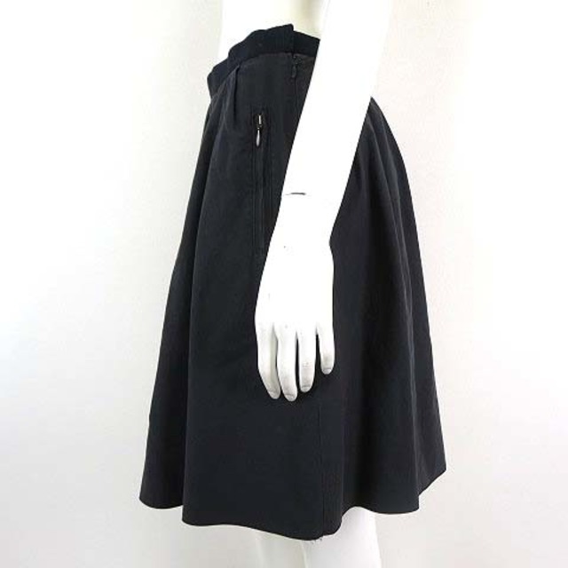 MACKINTOSH PHILOSOPHY(マッキントッシュフィロソフィー)のマッキントッシュフィロソフィー スカート プリーツ フレア S 36 グレー 黒 レディースのスカート(ひざ丈スカート)の商品写真