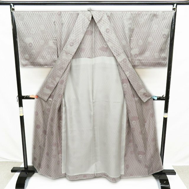 特選 お召し 御召 着物 単衣 身丈160cm 裄68.5cm M A873-5-eastgate.mk