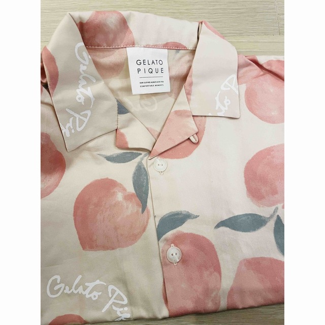 専用☆ジェラートピケ キッズ ピーチ フルーツモチーフ シャツ 新品未使用 ジェラートピケ フルーツモチーフTシャツ ピンク