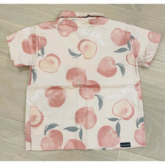 専用☆ジェラートピケ キッズ ピーチ フルーツモチーフ シャツ 新品未使用 ジェラートピケ フルーツモチーフTシャツ ピンク