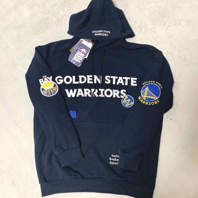 NBA ウォリアーズ 刺繍 スウェット パーカー Warriors