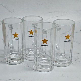 サッポロ(サッポロ)のSAPPORO 黄色星/ビールジョッキ/4個/サッポロビール(アルコールグッズ)