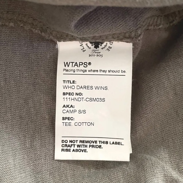 Wtaps WHO DARES WINS. / CAMP SS TEE