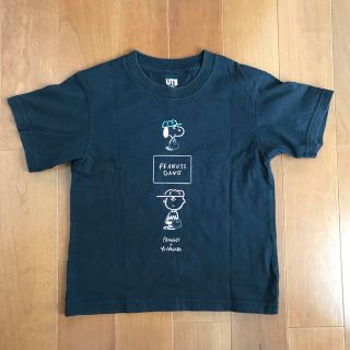 ユニクロ(UNIQLO)のユニクロ　UT　ピーナッツ×長場雄　120㎝　半袖Tシャツ　黒　スヌーピー(Tシャツ/カットソー)