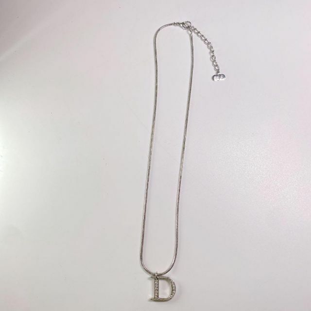 美品Dior ディオール Dロゴモチーフネックレス ラインストーン №2015