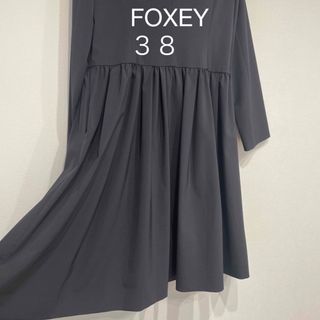 フォクシーニューヨーク(FOXEY NEW YORK)のFOXEY NY♡38撥水レインコート極美品♡ネイビー(ロングコート)