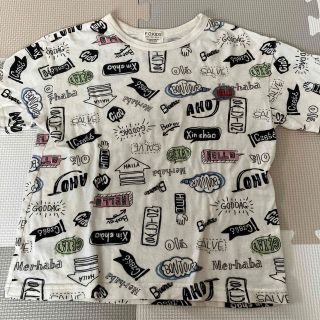 エフオーキッズ(F.O.KIDS)のホワイトロゴ半袖Tシャツ120センチ(Tシャツ/カットソー)