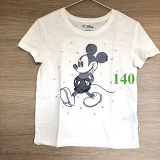 ギャップキッズ(GAP Kids)の140 GAP ミッキー Tシャツ 白 ディズニー 半袖(Tシャツ/カットソー)