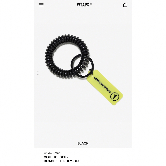 WTAPS 23 COIL HOLDER BRACELET. POLY. GPS