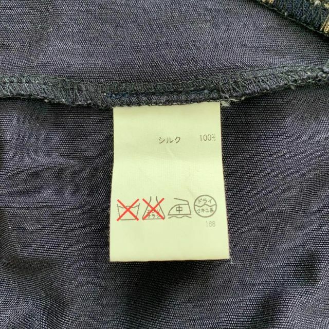 極美品✨トリーバーチ ワンピース タイト シルク100% 長袖 ネイビー XS