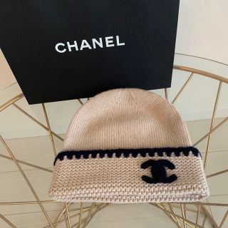 シャネル(CHANEL)のCHANEL 美品カシミヤニット帽(ニット帽/ビーニー)