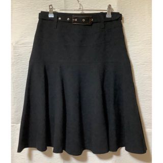 ザラ(ZARA)の【ZARA】ベルト付き膝丈フレアスカート(ひざ丈スカート)