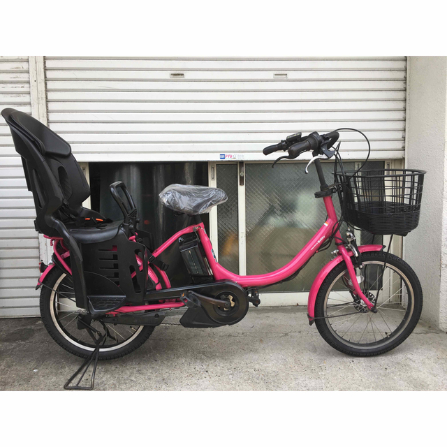 完売 地域限定送料無料 パスバビー 三人乗り 12,8AH ピンク 神戸市