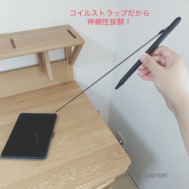 黒色 絶対無くさないApple pencii 2ケース＆紛失防止ストラップ スマホ/家電/カメラのPC/タブレット(その他)の商品写真