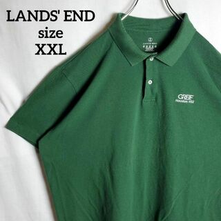 ランズエンド(LANDS’END)のLANDS′ END ワンポイント　シンプル　ポロシャツ　ビッグシルエット　古着(ポロシャツ)
